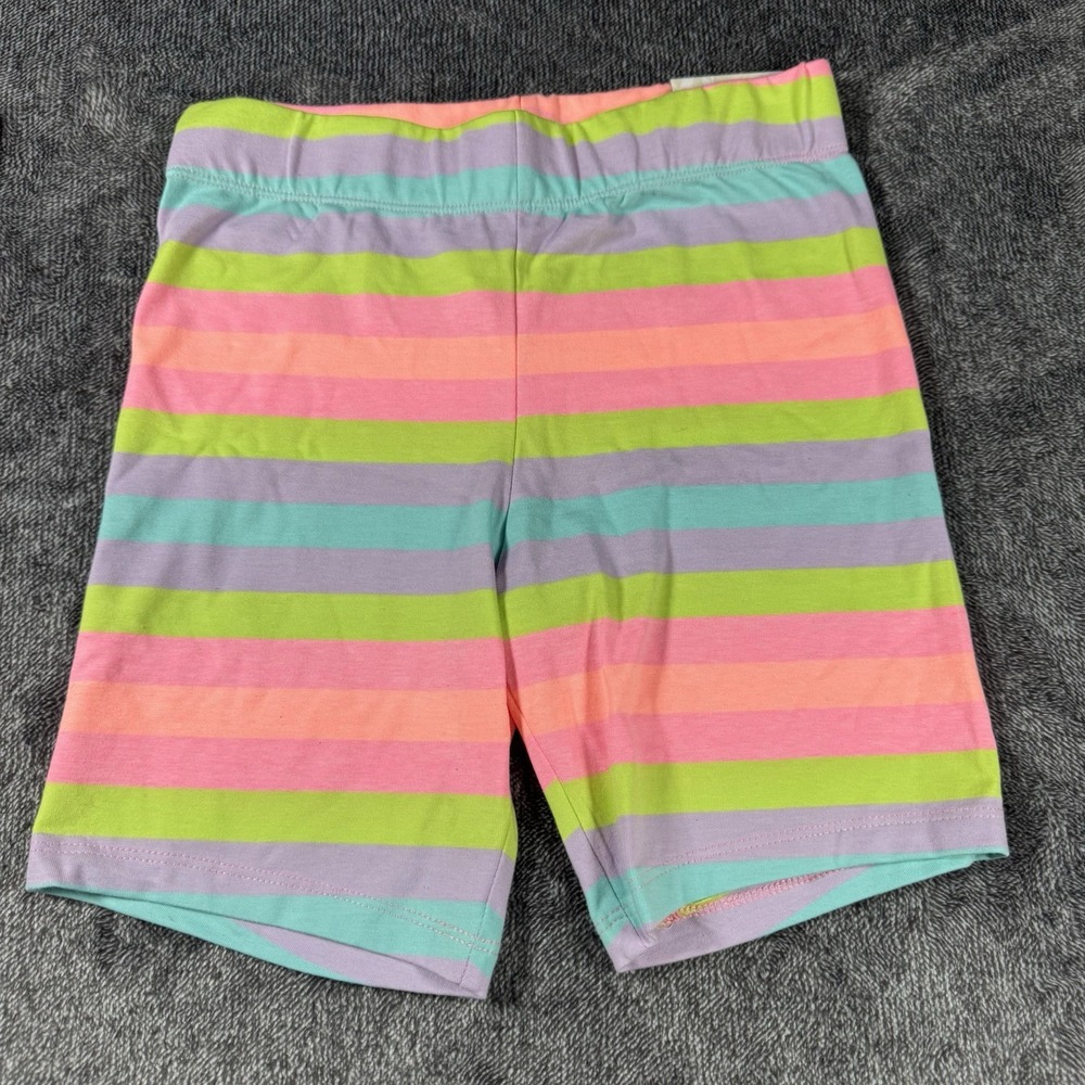 Tommy Bahama Girls Size 7/8 Pink Blue Green Striped Casual Summer Shorts